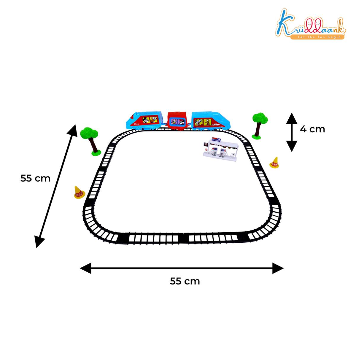Kriiddaank Mickey Mouse Big Bullet Train Set for Kids (21 Pcs) - Educational Toy with Easy-to-Assemble Tracks & Sound Effects - Battery Operated Learning Toy for Boys & Girls, 3+ Years