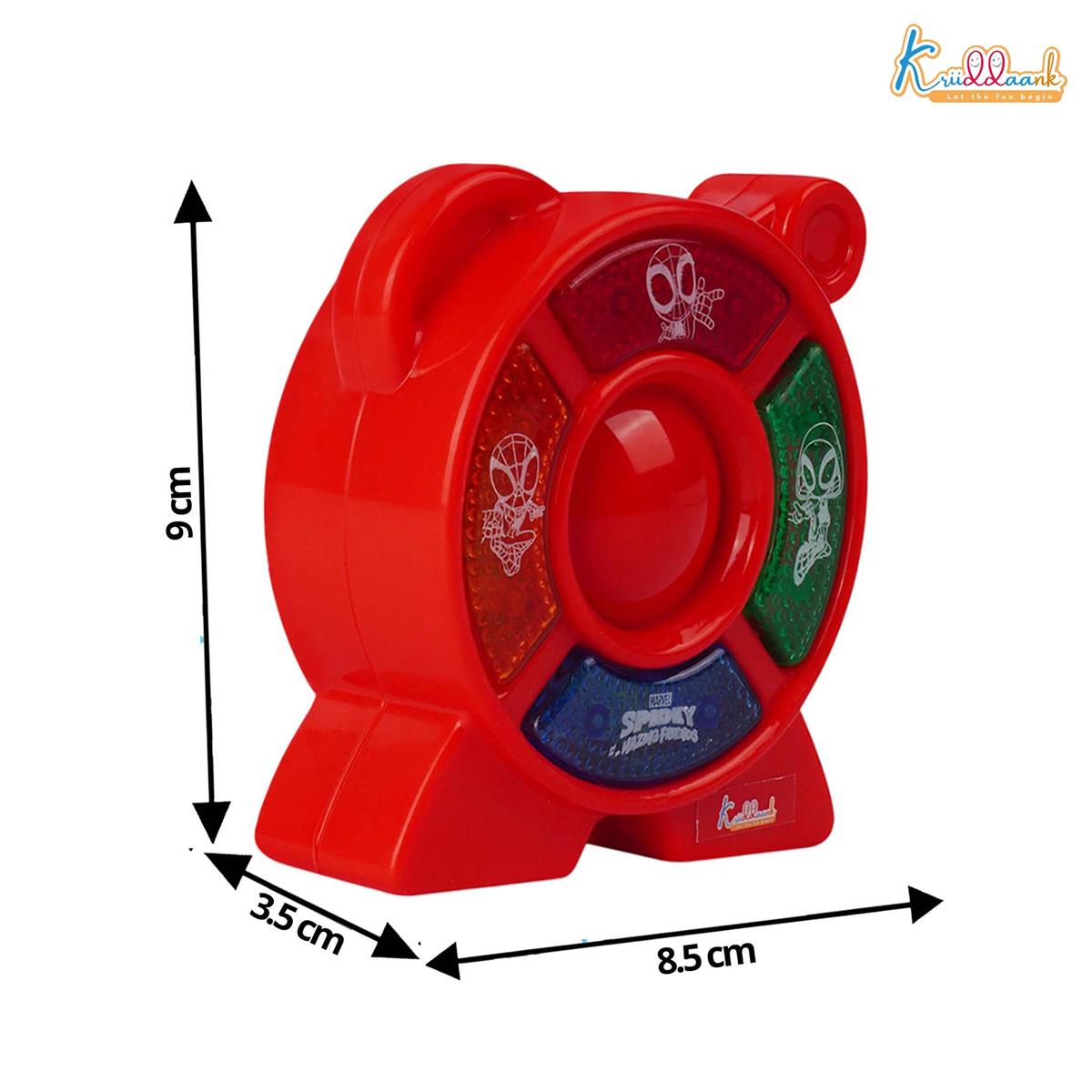 Spiderman Theme Portable Music Star System for Kids â€“ Interactive Pocket-Sized Sound Toy with 4 Animal & Musical Tones â€“ Battery Operated Safe & Durable Educational Toy for 3+ Year Olds