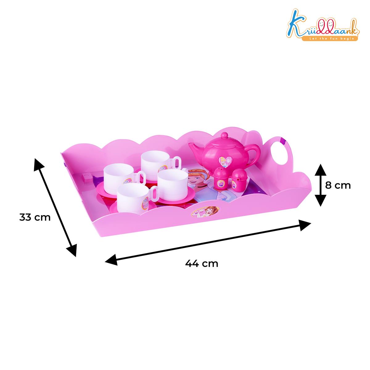 Princess Tea Playset - 12 Pcs Pretend Play Tea Party Set for Kids with Electronic Kettle, Boiling Sounds & Lights - Disney Princess Theme Kitchen Toys for 3+ Year Olds - Safe & Interactive Gift