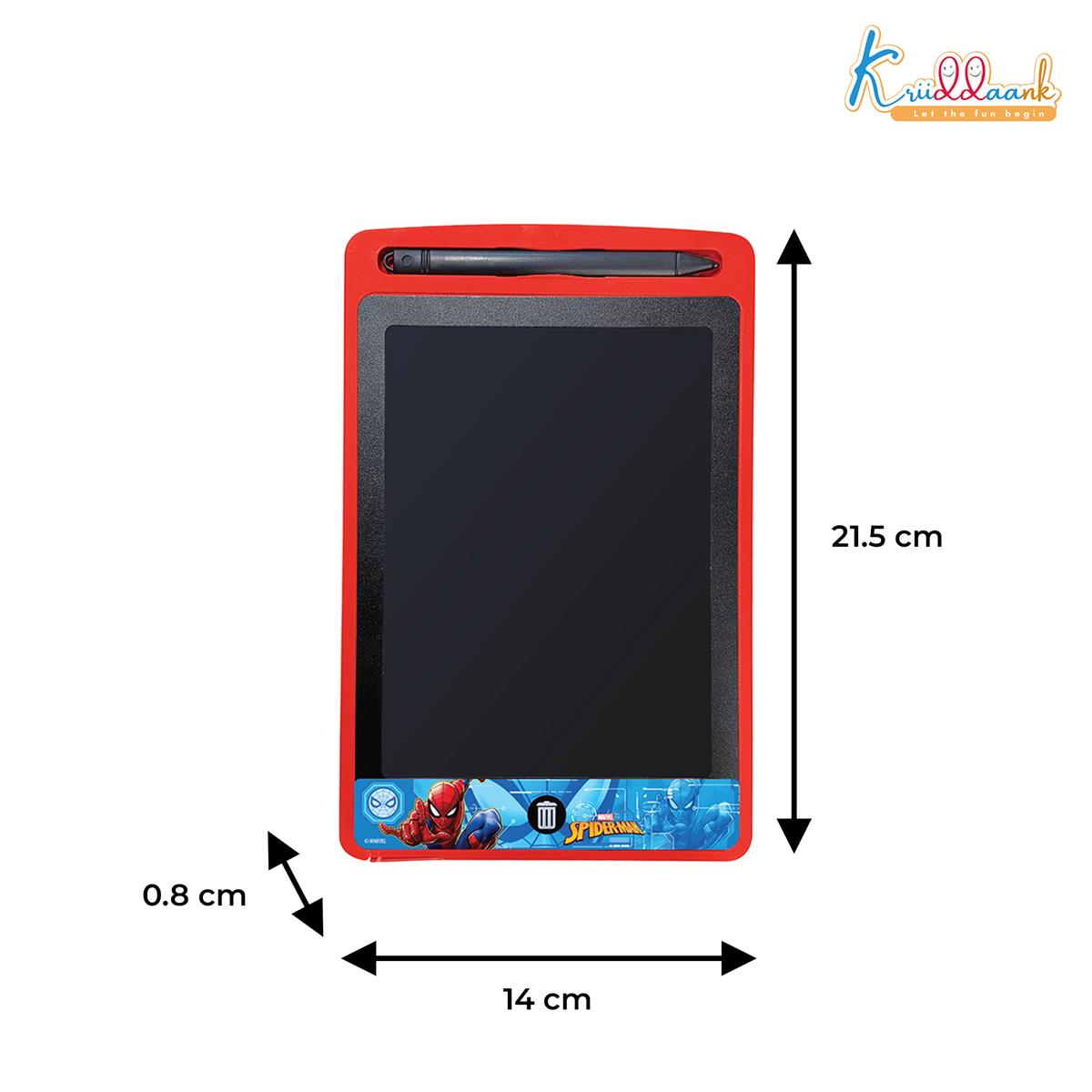 Kriiddaank Spiderman LCD Writing Tablet, 8.5 Inch Electronic Drawing Pad for Kids, Portable Erasable Doodle Board & Travel Slate, Educational Birthday Gift for 3-9 Year Old Boys & Girls, Blue