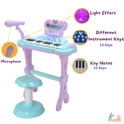 Kriiddaank  Little Pianist FrozenFrozen Keyboard for KidsElsa -anna Musical Toy for BeginnersFrozen piano with Light & SoundLearn & play with Barbie’s musical piano toyLittle Pianist piano for musical exploration