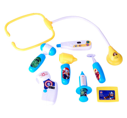 Kriiddaank DocSetAttache-AvengersThemeDSC-100120ByMarvelAvengers Role-Play Medical KitDoctor Kit with StethoscopePortable Avengers Doc Set for KidsDoctor Kit with Medical AccessoriesAvengers Play Doctor Kit in Attache Case