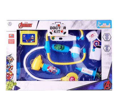 Kriiddaank DoctorKit-AvengersThemeDSW-100130ByMarvelInteractive Avengers Doctor PlaysetAvengers Toy Doctor KitAvengers Doctor Kit with Superhero ToolsAvengers Doctor Kit with Light & SoundAvengers Doctor Set with Educational Benefits