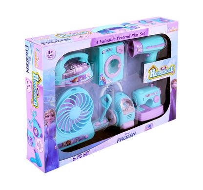Kriiddaank HouseholdSet(6pc)-FrozenThemeHHS-100330ByDisneyFrozen Theme 6-Piece SetFrozen Home Play Set for KidsFrozen Role Play Household SetFrozen Household Toy CollectionFrozen Play Home Set