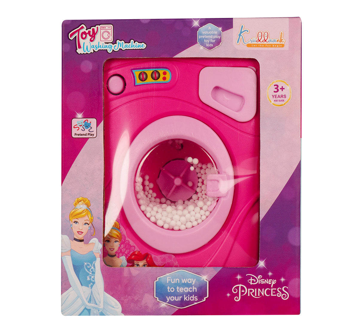 Kriiddaank WashingMachine-PrincessThemeHWM-100230ByDisneyPrincess Toy Washing MachineLight & Sound Washing Machine ToyPretend Play Home Appliance ToyLight & Sound Washing Machine ToyInteractive Home Appliance Toy for Toddlers