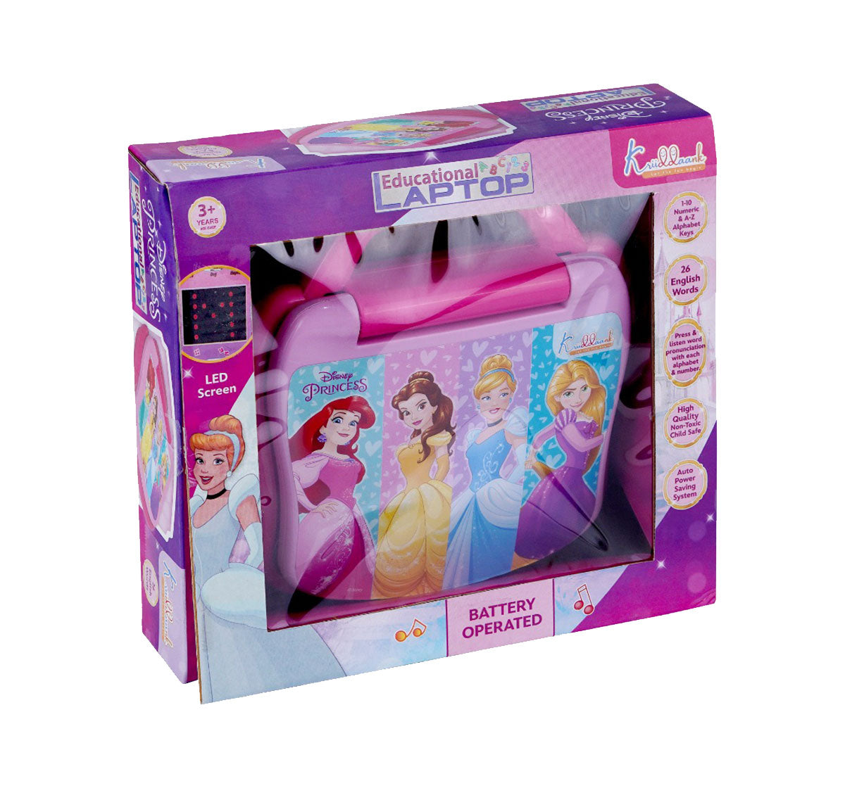 Kriiddaank  Educational Laptop-LTS PrincessPrincess kids laptop for learningPrincess educational toy laptop with gamesEducational laptop with Princess designPrincess-themed tech toys for girlsFun educational laptop for young learners