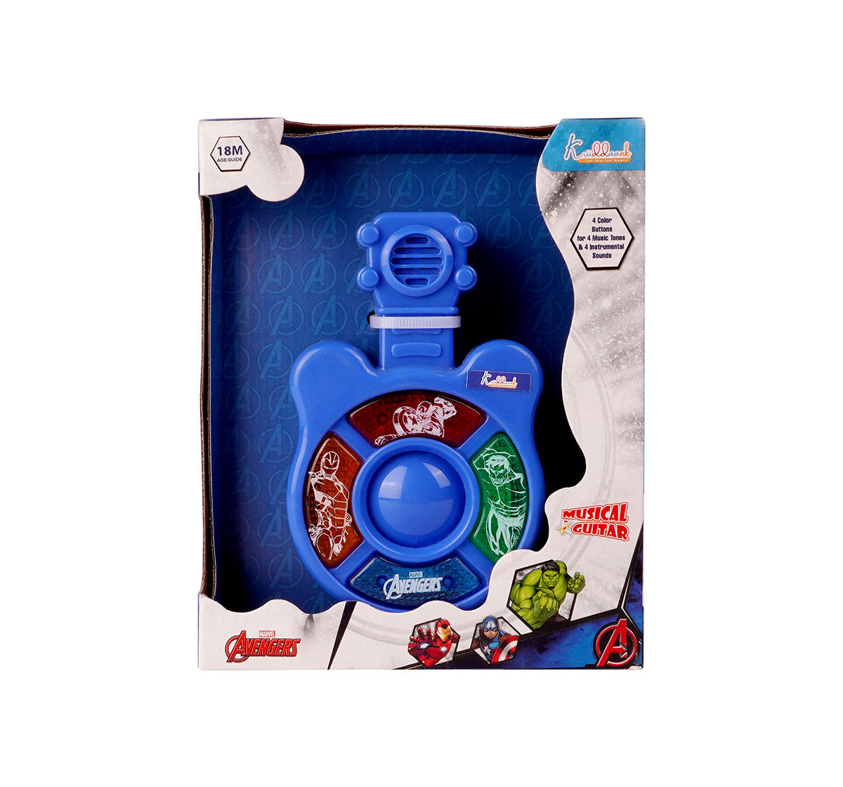 Kriiddaank MusicSet(Guitar)AvengersThemeMSG-100340ByMarvelKids Avengers Music Set GuitarMarvel Avengers Musical KitSuperhero Theme Guitar ToyMarvel Avengers Guitar SetMarvel Themed Kids Guitar