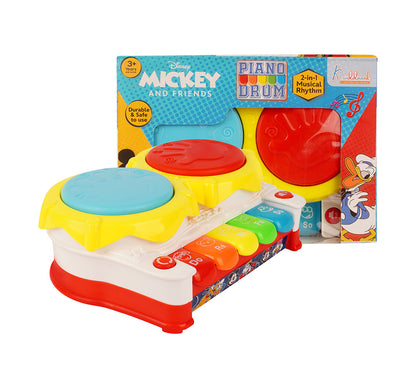 Kriiddaank  Piano Drum MickeyMini piano drum playset for toddlersInteractive drum and piano toy with lightsElectronic drum and piano keyboard toyKids’ piano drum musical toyMusical Toy