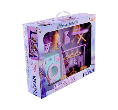 Kriiddaank WashingMachineset-FrozenThemeWMS-100610ByDisneyMagic Home Appliances for Pretend PlayInteractive Washing Machine Playset for ToddlersFrozen Themed Pretend Play Washing MachineDisney Frozen Role Play Set for ToddlersPretend Play Washing Machine