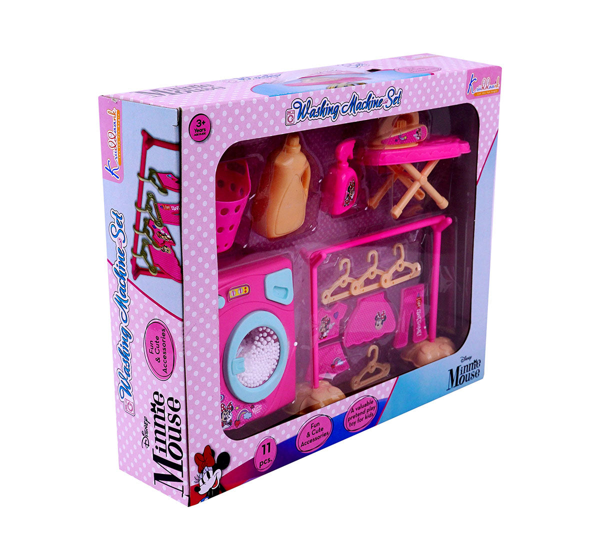 Kriiddaank WashingMachineset-MinnieThemeWMS-100610ByDisneyKriiddaank Minnie-Themed Washing Machine SetRealistic Kids’ Washing MachineMagic Home Appliances for KidsToddler-FriendlyBest Role Play Washing Machine for Little Girls