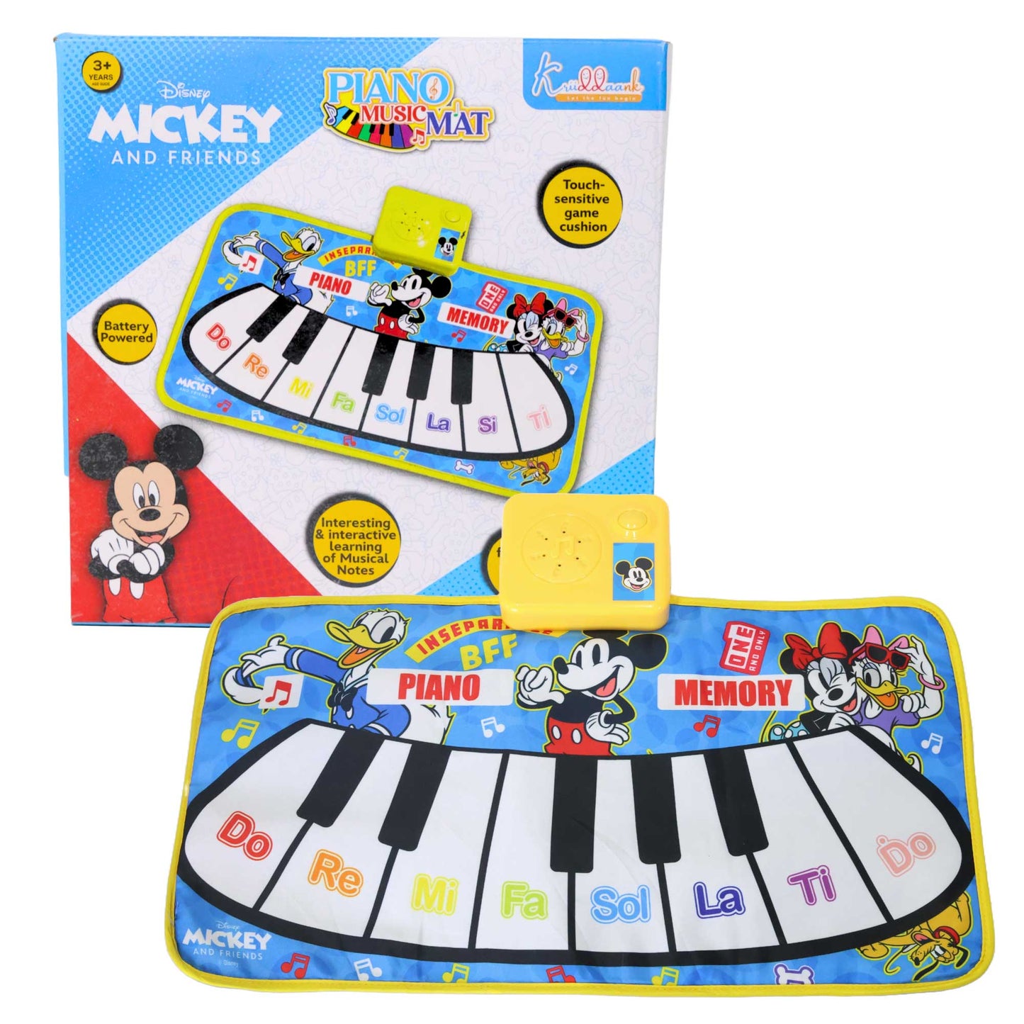 Kriiddaank  Piano Music Mat-MickeyStep-On Sound Piano MatElectronic Keyboard Mat for KidsTouch Sensitive Music MatElectronic Keyboard Mat for KidsRhythmic Play Mat for Kids
