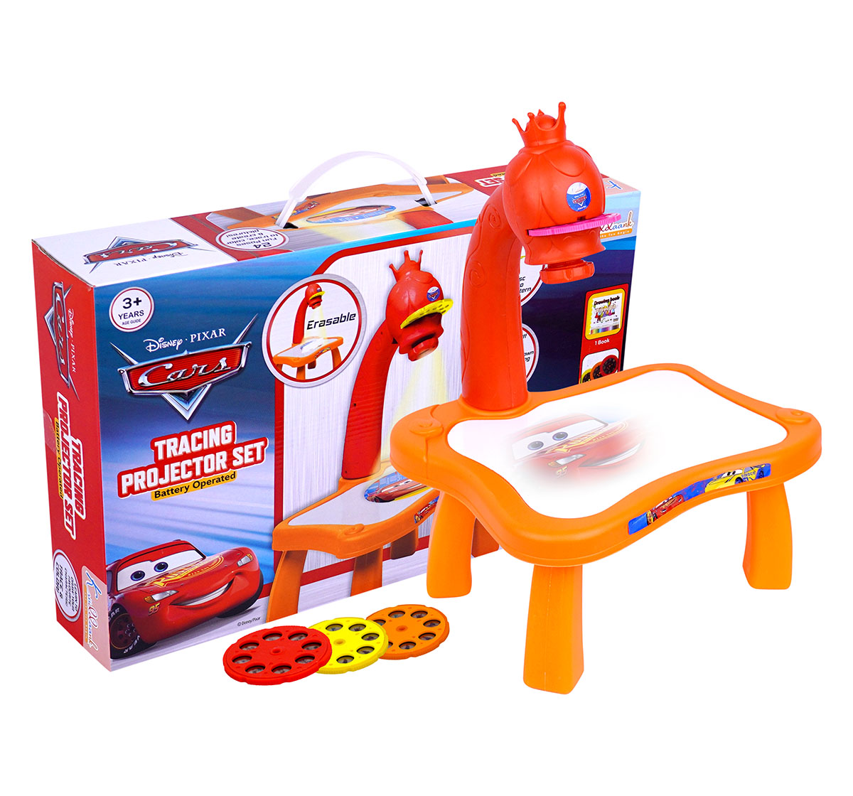 Kriiddaank TracingProjectorSet-CarsTP-100570ByDisneyPixar Cars Drawing Projector for KidsEducational Art Projector for KidsKids Art & Craft Projector with Cars DesignBattery-Operated Kids Drawing ProjectorInteractive Art Set for Boys & Girls