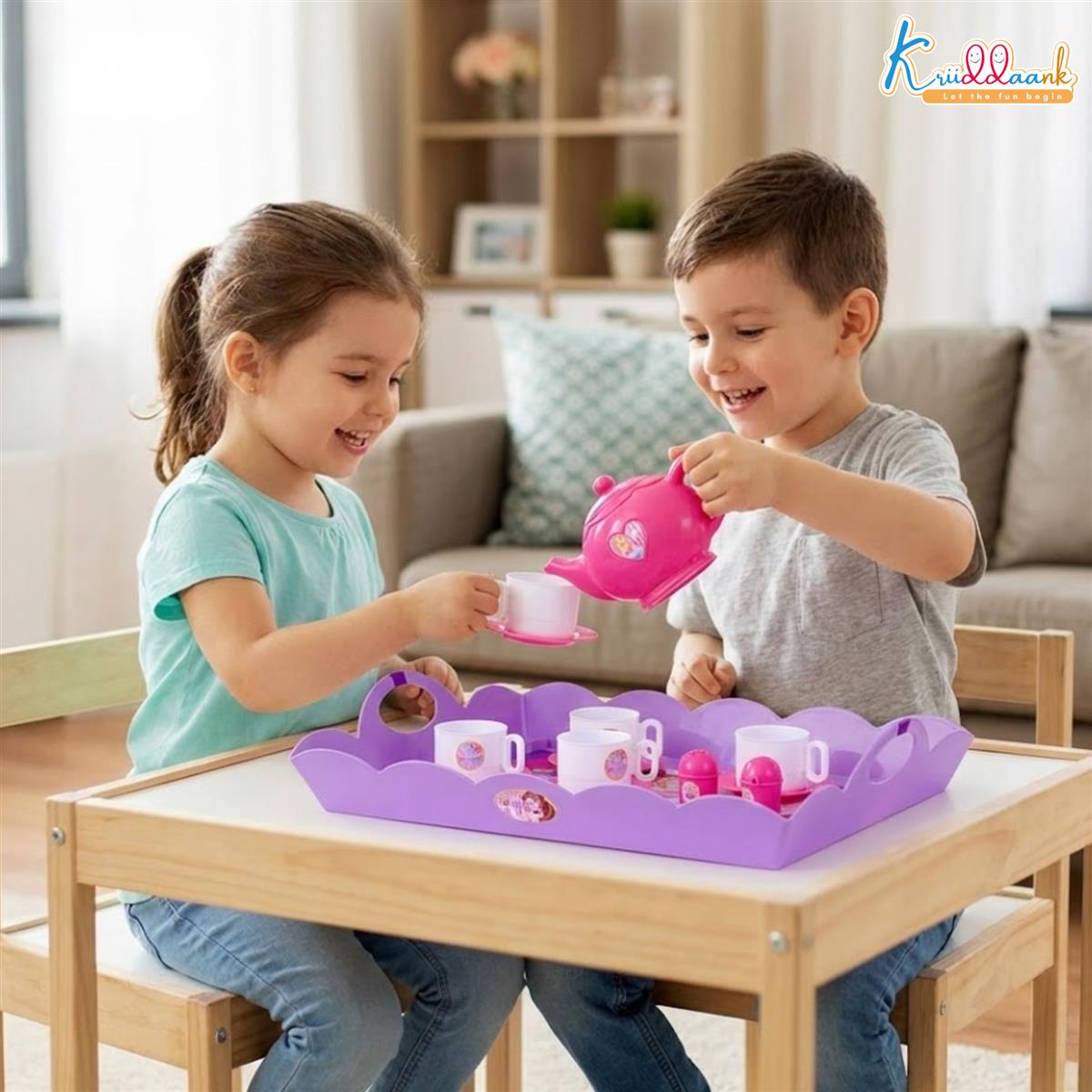 Princess Tea Playset - 12 Pcs Pretend Play Tea Party Set for Kids with Electronic Kettle, Boiling Sounds & Lights - Disney Princess Theme Kitchen Toys for 3+ Year Olds - Safe & Interactive Gift
