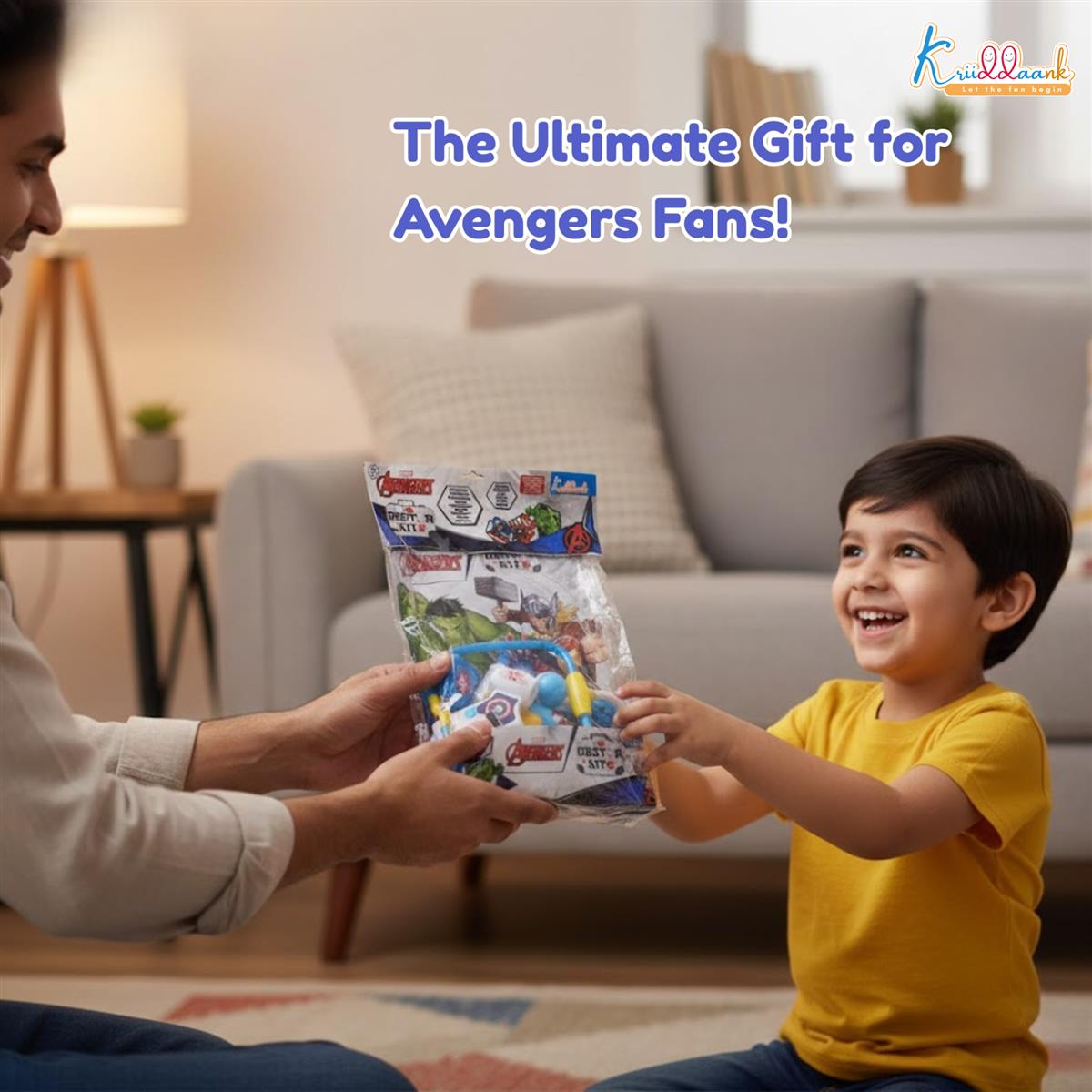 Marvel Avengers Doctor Kit with Polybag - 8 Piece Pretend Play Medical Set for Kids 3+ with Lights & Sounds, Interactive Stethoscope Superhero Toys, Fun Educational Roleplay Gift