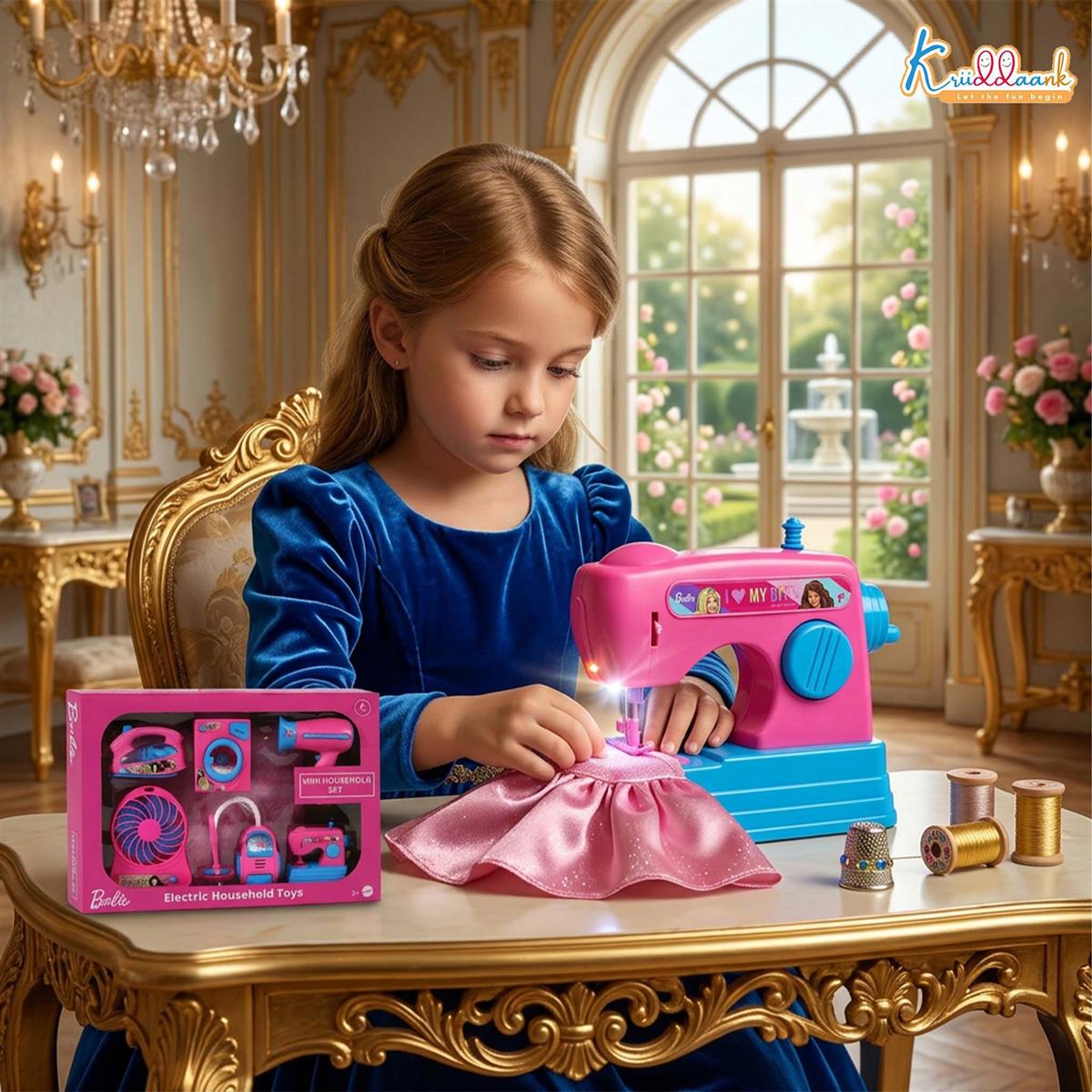 Peppa Pig Mini Household Toys Set (6 Piece) - Interactive Role Play Set for Kids 3+ Years with Washing Machine, Vacuum, Sewing Machine, Fan & Hair Dryer - Battery Operated, Safe & Gift-Friendly