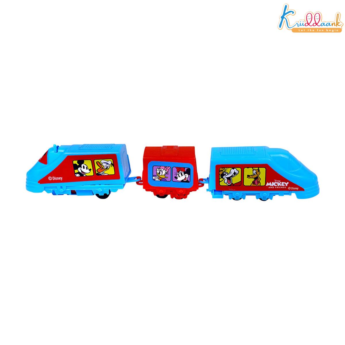 Kriiddaank Mickey Mouse Big Bullet Train Set for Kids (21 Pcs) - Educational Toy with Easy-to-Assemble Tracks & Sound Effects - Battery Operated Learning Toy for Boys & Girls, 3+ Years