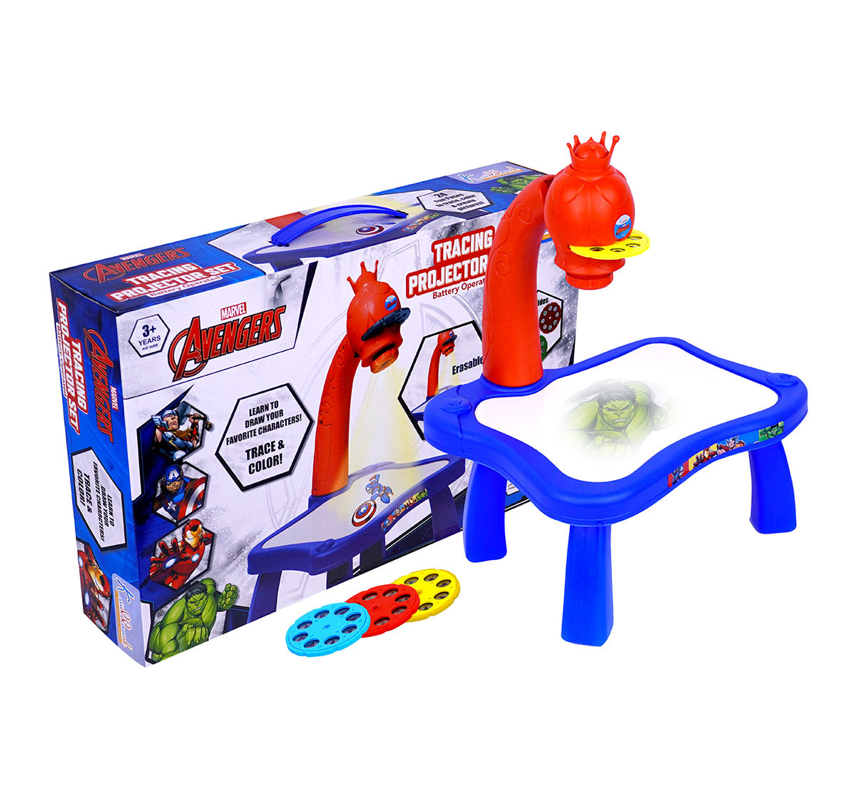 Kriiddaank TracingProjectorSet-AvengersThemeTP-100570ByMarvelKids Tracing & Drawing ProjectorInteractive Avengers Art ProjectorMarvel Avengers Sketching ProjectorCreative Learning Projector ToyPerfect Gift for Marvel Fans