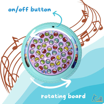 Kriiddaank  Musical Fishing Game B - FrozenBattery Operated Fishing Game FrozenElectronic Fishing ToyChildren’s GameInteractive ToyFun Learning Toy