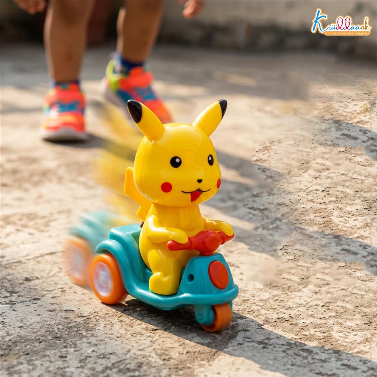 Kriiddaank Push & Go Scooter Toy for Toddlers - Lightweight Manual Friction Powered Vehicle for Kids 3+ Years - Fun Educational Outdoor Activity & Motor Skills Development - Multicolor