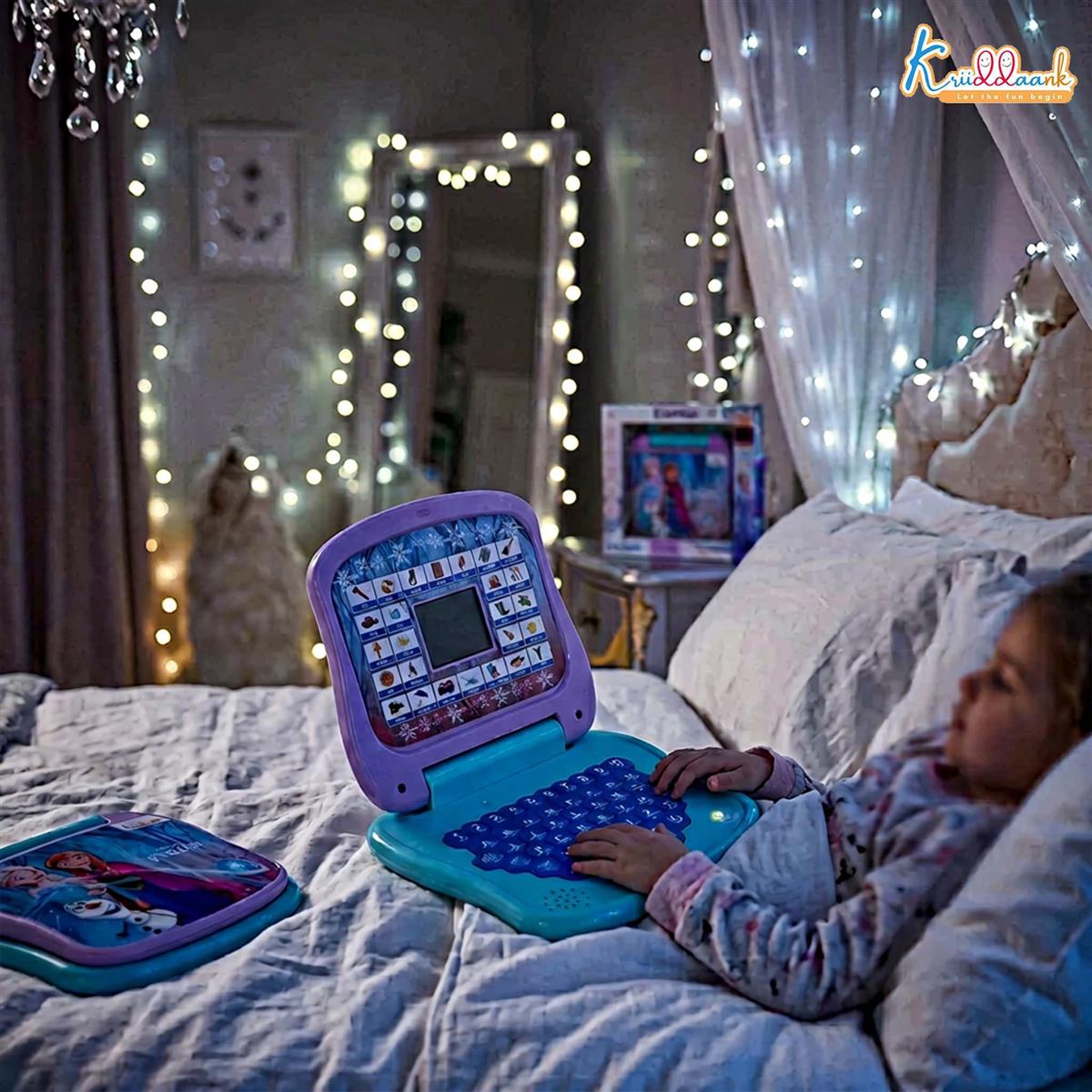Frozen Theme Educational Laptop for Kids - Interactive Learning Computer with Screen, Sounds & Music for Alphabet, Numbers & Word Learning - Safe Non-Toxic Pre-School Toy for 3+ Year Olds