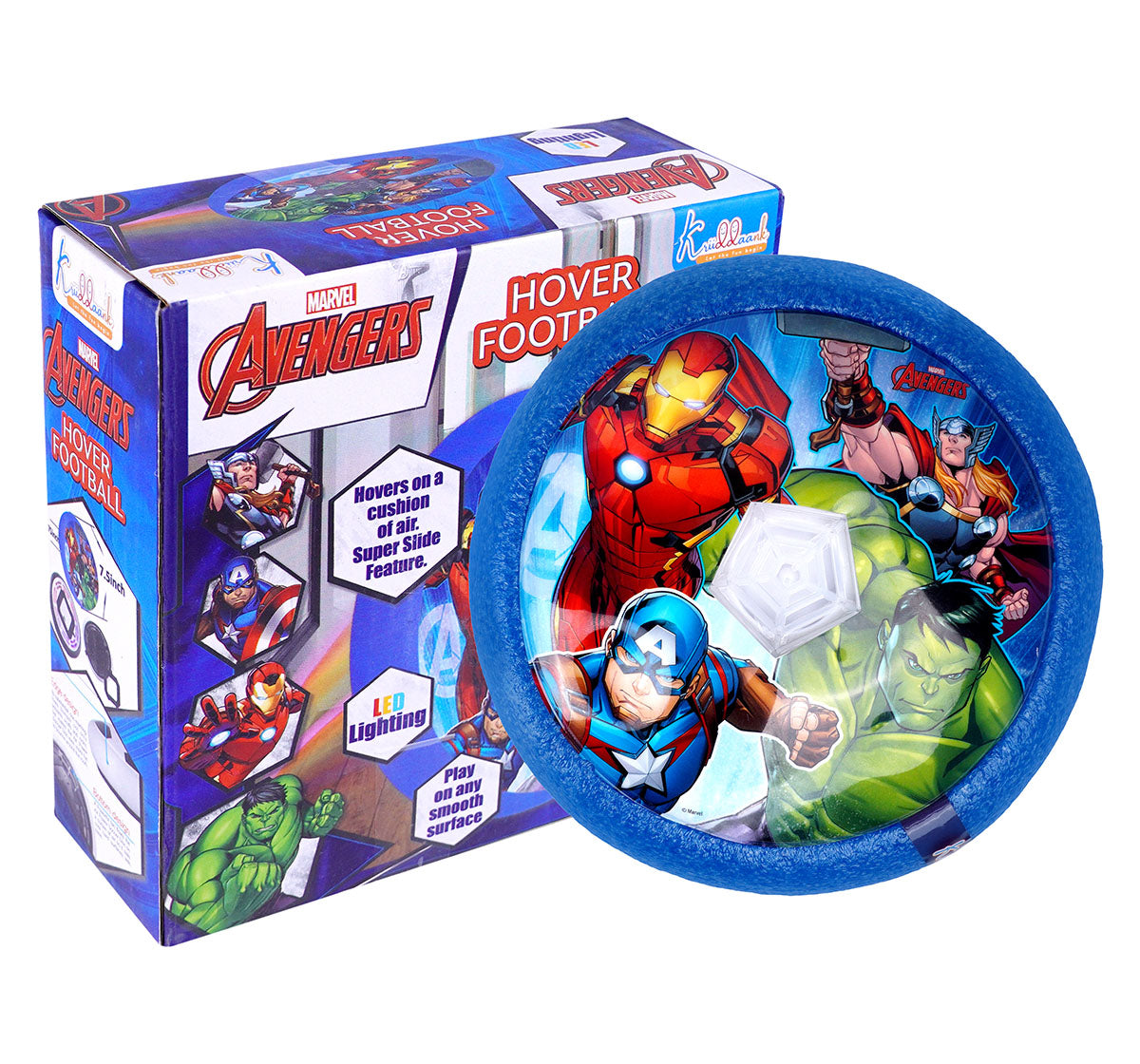 Kriiddaank HoverFootball-AvengersThemeHB-100240ByMarvelAvengers Music Hover Ball Game Air Football GameKriiddaank Hover BallAvengers-Themed Air FootballKriiddaank Hover Football Avengers Theme