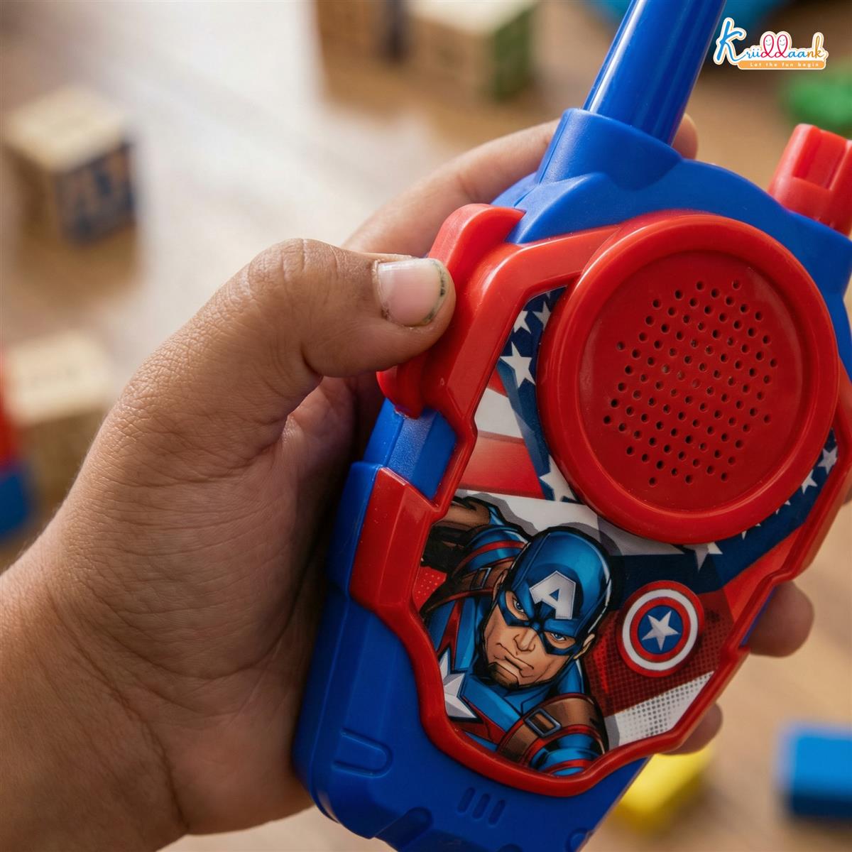 Avengers Walkie Talkie Set for Kids - 75m Range 2-Way Radio Toy for Boys & Girls - Ideal for Camping, Hiking & Outdoor Adventure - Child-Safe Non-Toxic Red Communication Device (Set of 2)