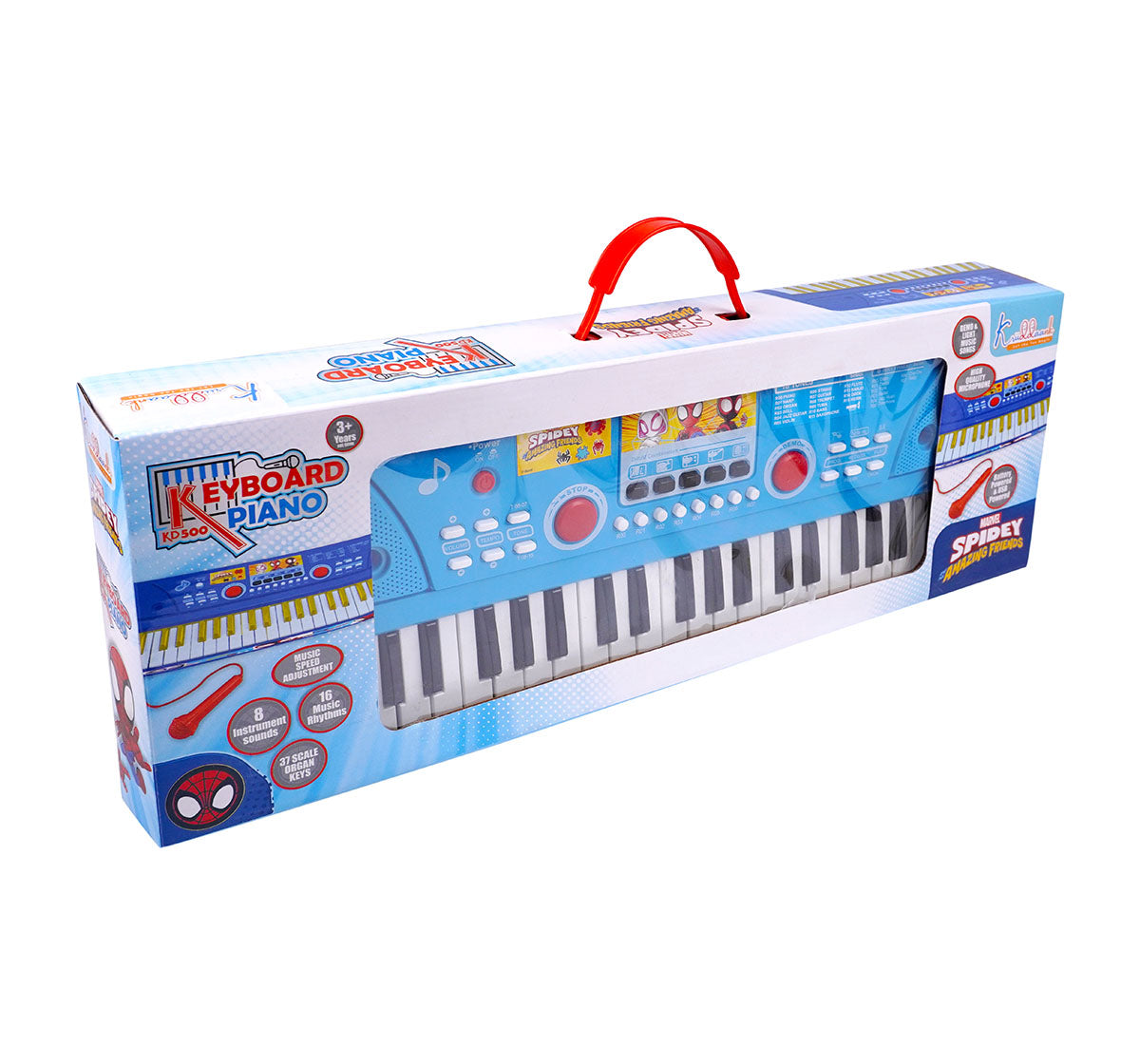 Kriiddaank  Keyboard Piano 500 SpidermanBattery-Operated Keyboard PianoPortable piano keyboard for childrenKids Musical KeyboardEducational keyboard piano for toddlersPortable piano keyboard for children