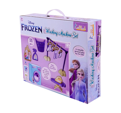 Kriiddaank WashingMachineset-FrozenThemeWMS-100610ByDisneyMagic Home Appliances for Pretend PlayInteractive Washing Machine Playset for ToddlersFrozen Themed Pretend Play Washing MachineDisney Frozen Role Play Set for ToddlersPretend Play Washing Machine
