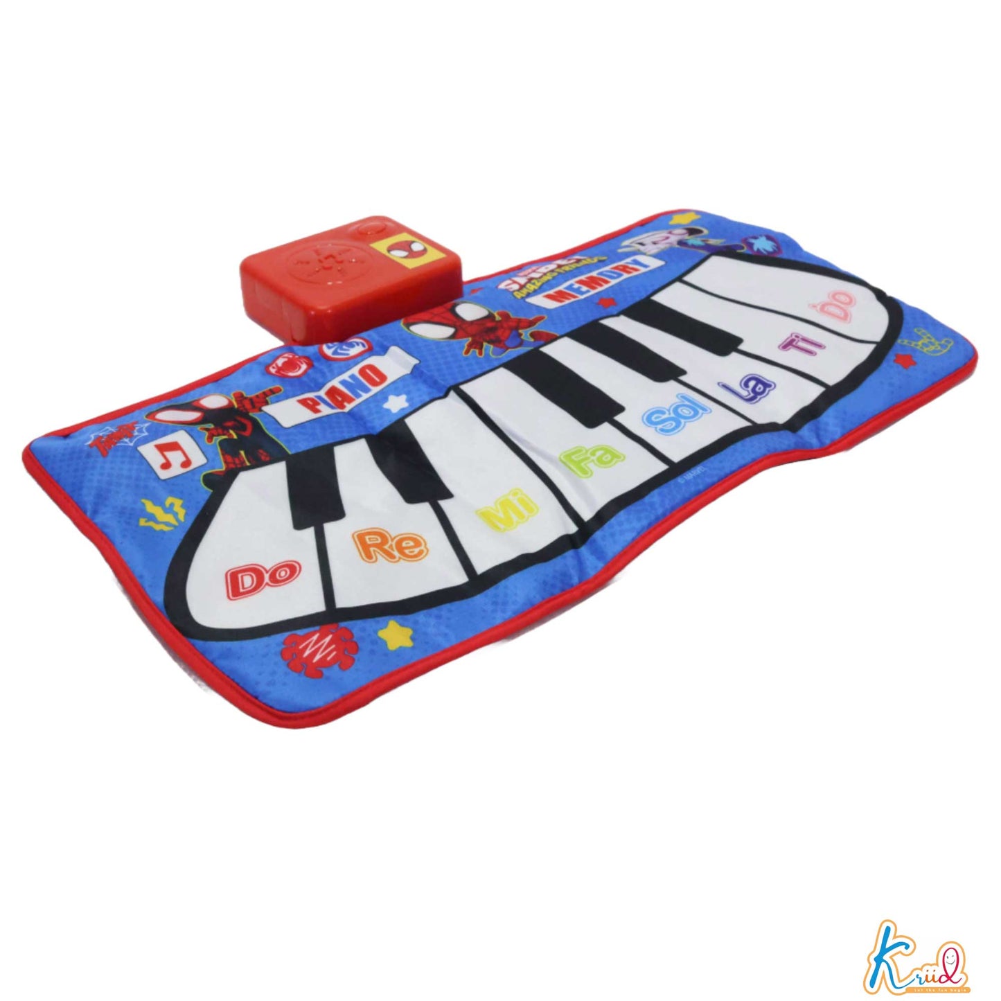 Kriiddaank  Piano Music Mat-SpidermanElectronic Keyboard Mat for KidsMusic Learning Mat for ToddlersTouch Sensitive Music MatPortable Roll-Up Piano MatRhythmic Play Mat for Kids