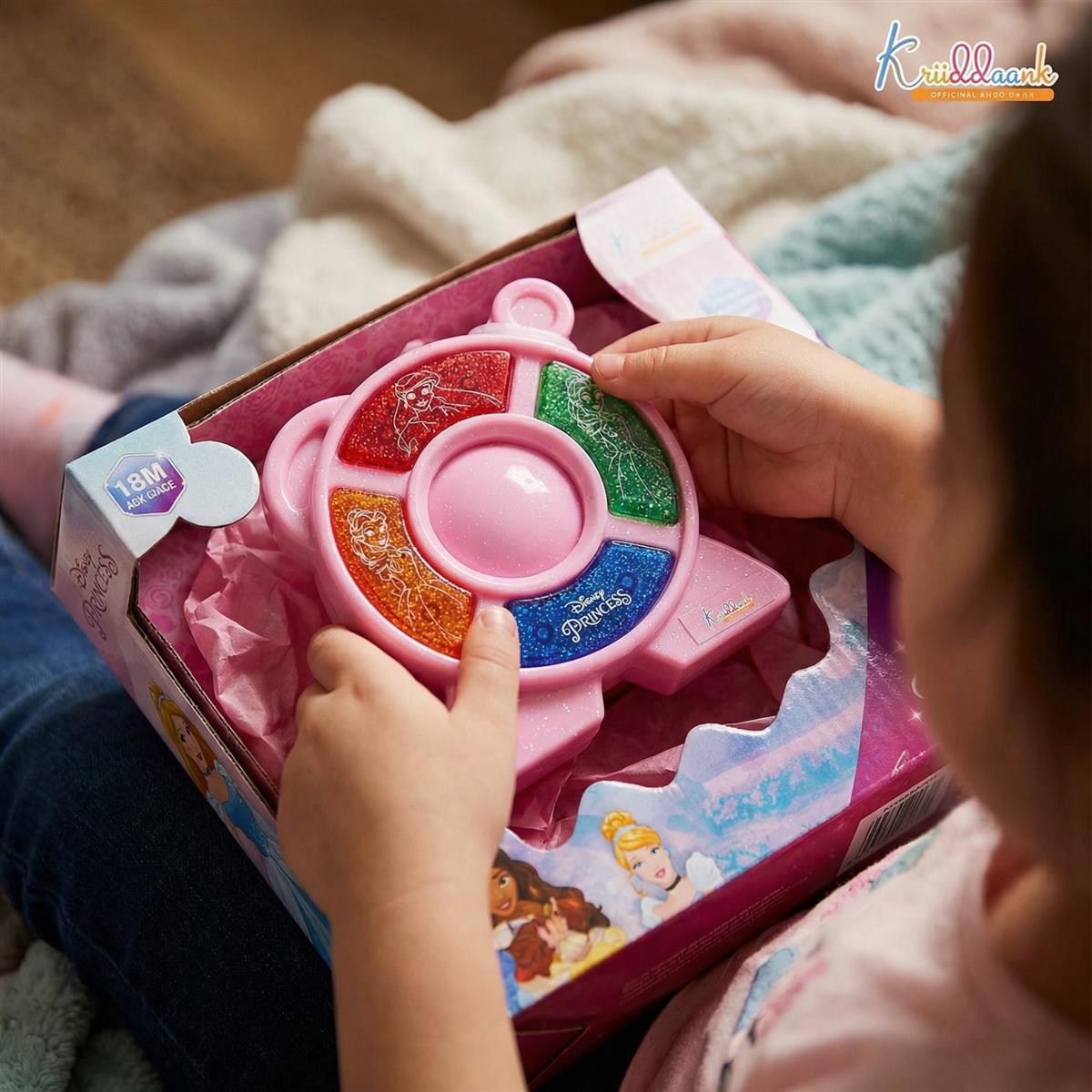 Princess Theme Music Star - Fairy Tale Audio Device & Star Royal LED Speaker for Kids, 4 Animal Sounds & Musical Tones, Portable Educational Sound Toy for Toddlers 3+, Gift for Girls (Pink)