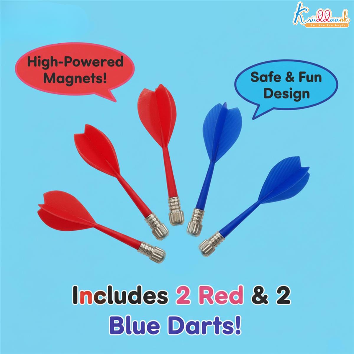Kriiddaank Avengers 2-in-1 Double Fun Dartboard & Ludo Game for Kids - Safe Magnetic Indoor Wall Target Shooting Game, Marvel Themed Superhero Toys for Boys & Girls Age 3+, Durable MDF Board