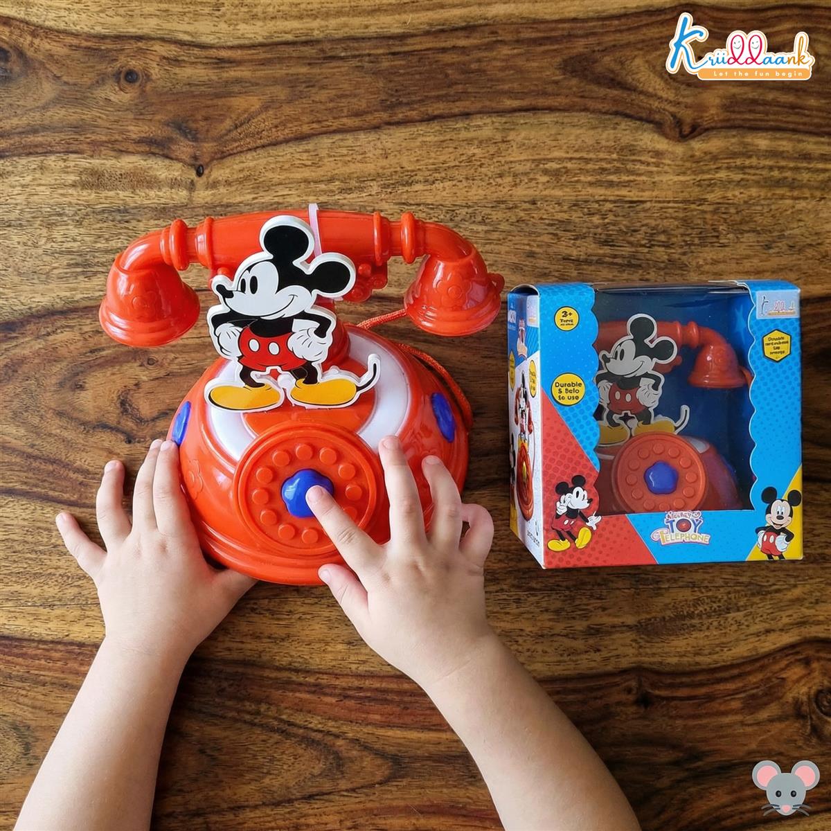 Mickey Mouse Talking Telephone Toy for Kids - Disney Pretend & Play Musical Landline Phone with Interactive Sounds - Educational & Fun Gift for Boys & Girls Ages 3+