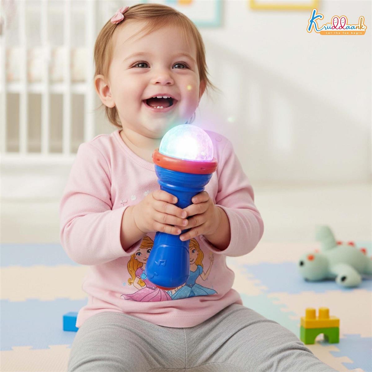 Kriiddaank Marvel Avengers Musical Microphone for Kids - Karaoke Toy with Disco Projection Lights, Music & Sound Effects - Battery Operated Superhero Toy for Boys and Girls Ages 3+