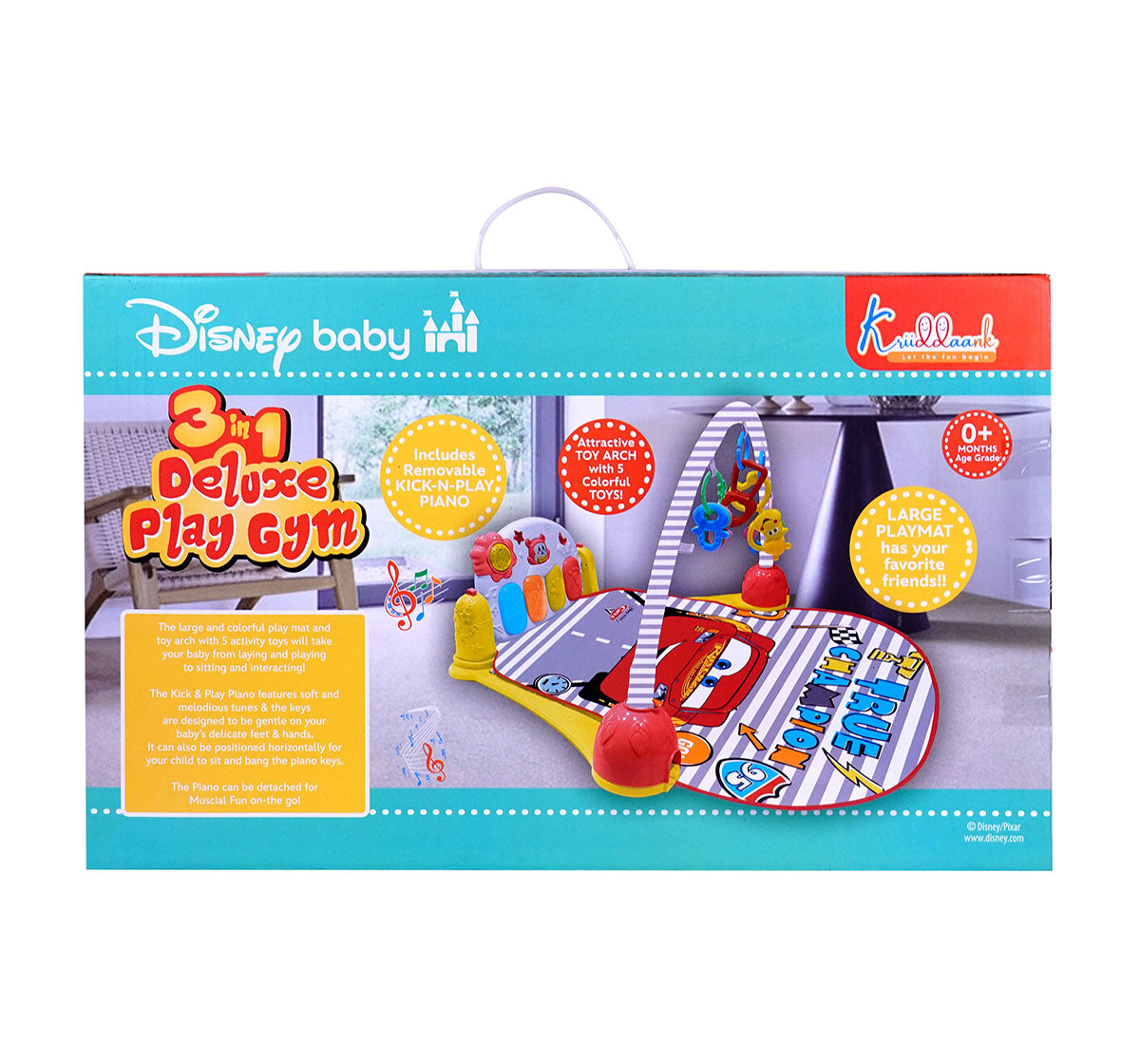 Kriiddaank BabyGym-CarsBG-100010ByDisneyDisney Cars Soft Play MatCars Themed Play GymKriiddaank Baby Play SetSoft Play Gym for NewbornsBaby Tummy Time Mat