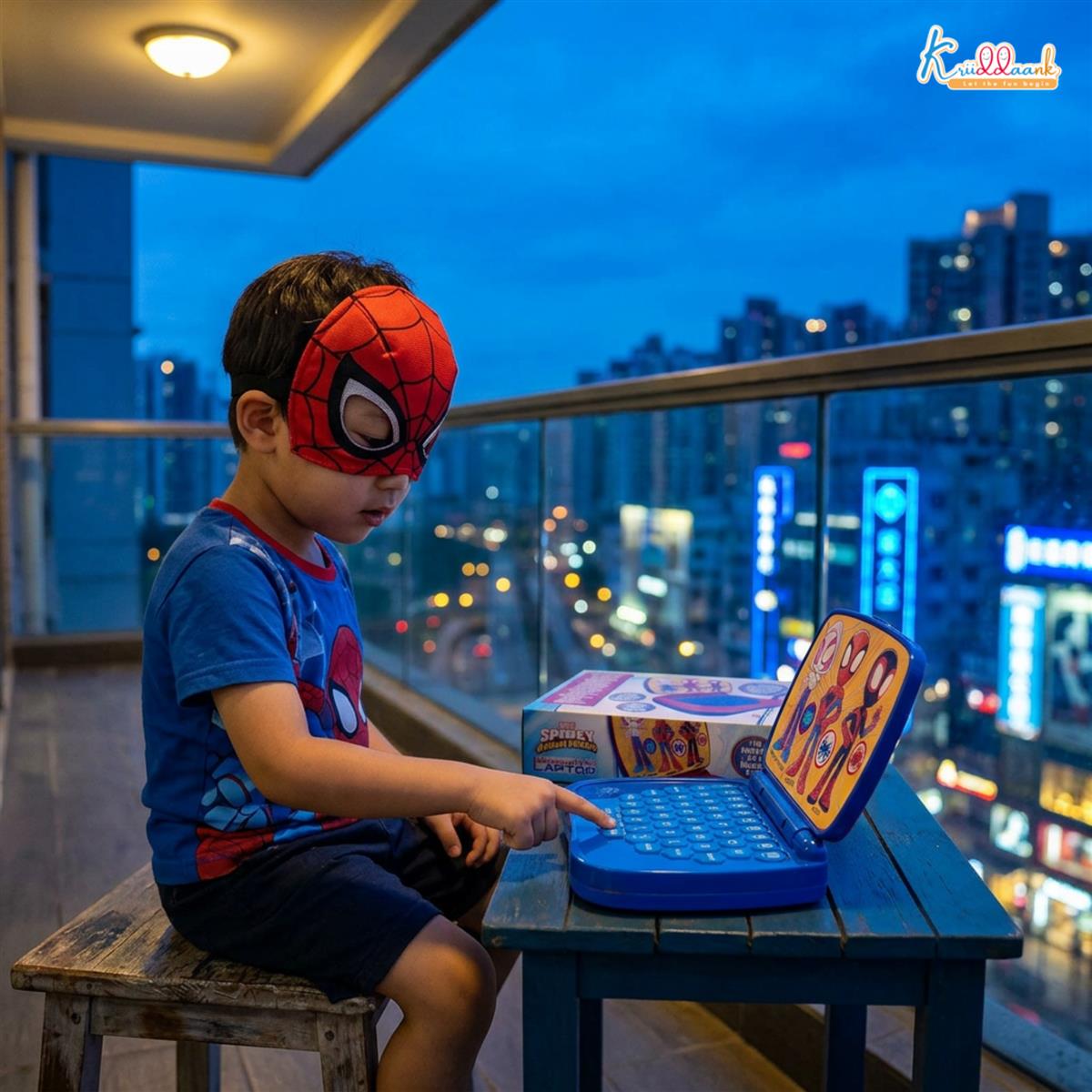 Spiderman Educational Laptop for Kids - Interactive Alphabet & Number Learning Toy with Music & Sound, Early Development Preschool Computer, Safe & Non-Toxic Learning Tool for Ages 3+