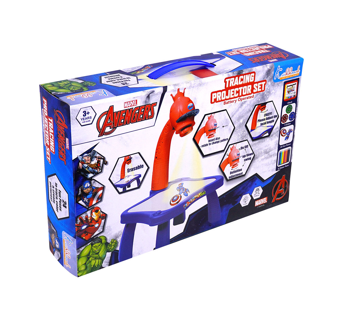 Kriiddaank TracingProjectorSet-AvengersThemeTP-100570ByMarvelKids Tracing & Drawing ProjectorInteractive Avengers Art ProjectorMarvel Avengers Sketching ProjectorCreative Learning Projector ToyPerfect Gift for Marvel Fans