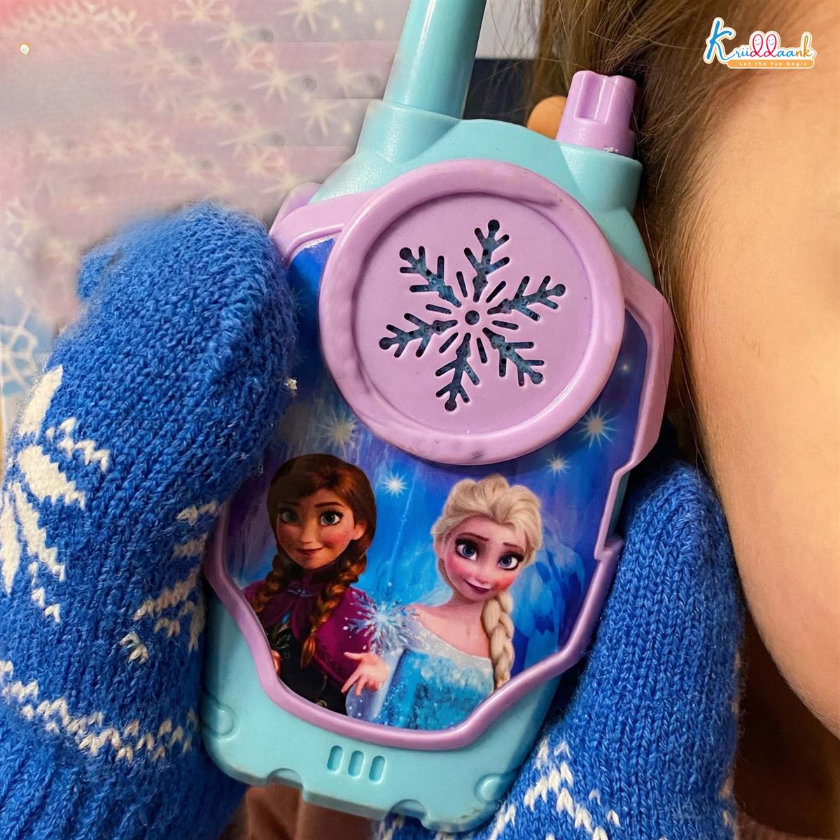 Frozen Walkie Talkie Set for Kids - 75m Range 2-Way Radio Toys for Boys & Girls Age 3+ - Turkish Blue Portable Communication Device for Camping & Hiking - 100% Non-Toxic & Child Safe (2 Pieces)