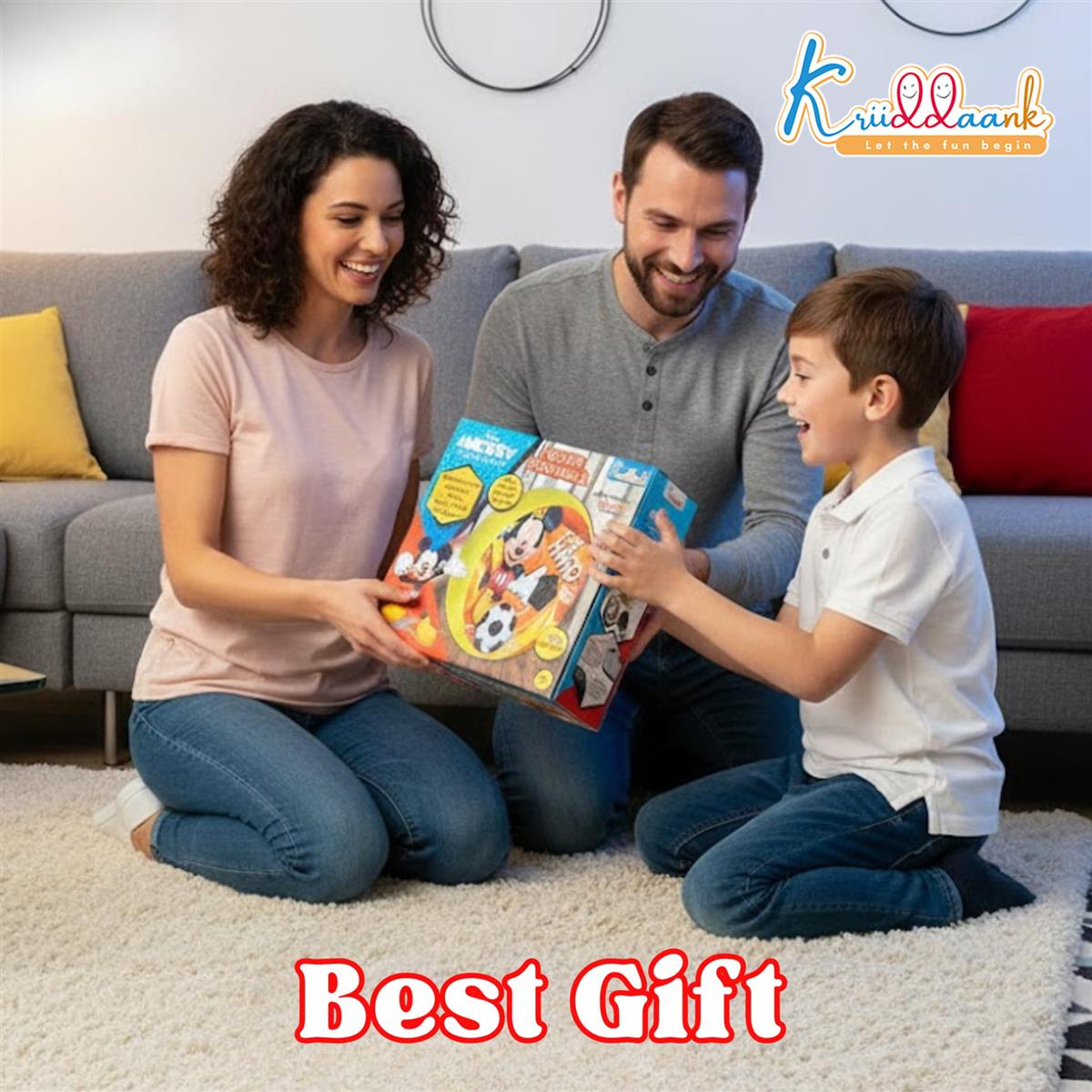 Disney Mickey Hover Football - LED Light Up Air Power Soccer Ball for Kids - Safe Indoor Game with Soft Foam Bumper - Interactive Sport Toy for Boys & Girls Ages 3+ - Ideal Birthday Gift