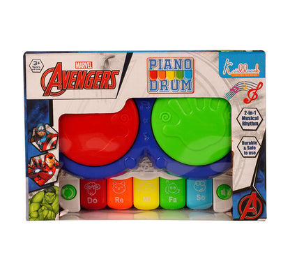 Kriiddaank PianoDrum-AvengersThemePD-100400ByMarvelMarvel Avengers Music ToyElectronic Piano Drum for KidsInteractive Avengers Music ToyAvengers Toy Keyboard & Drum SetBest Musical Avengers Gift for Boys & Girls