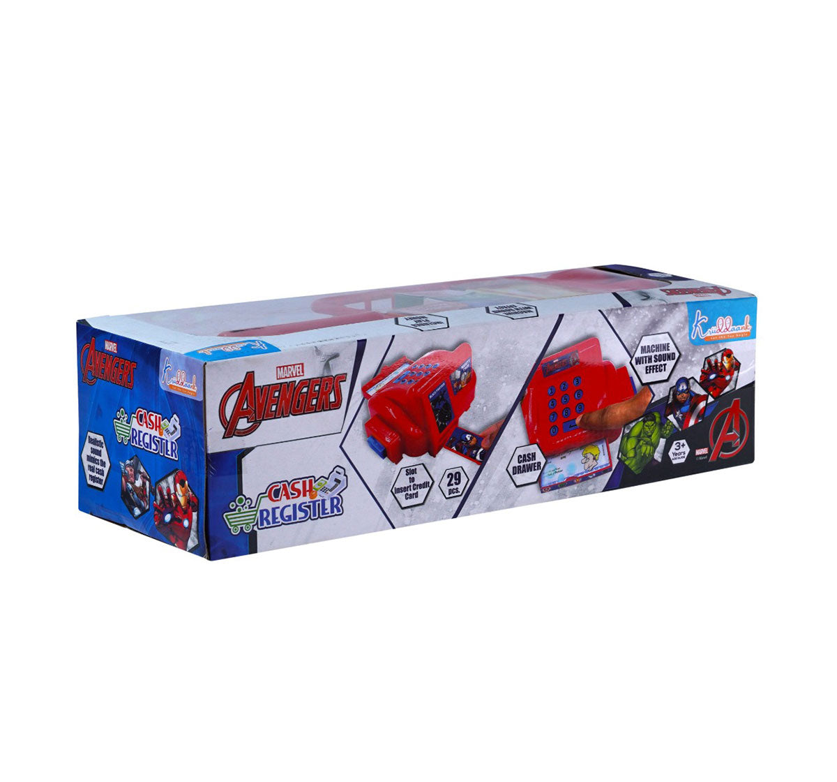 Kriiddaank CashRegister-AvengersThemeCR-100700ByMarvelMarvel Cash Register PlaysetMarvel Hero Cash Register for ToddlersElectronic Avengers Cash RegisterKriiddaank Pretend Play Cash RegisterFun Learning Avengers Toy Cash Register