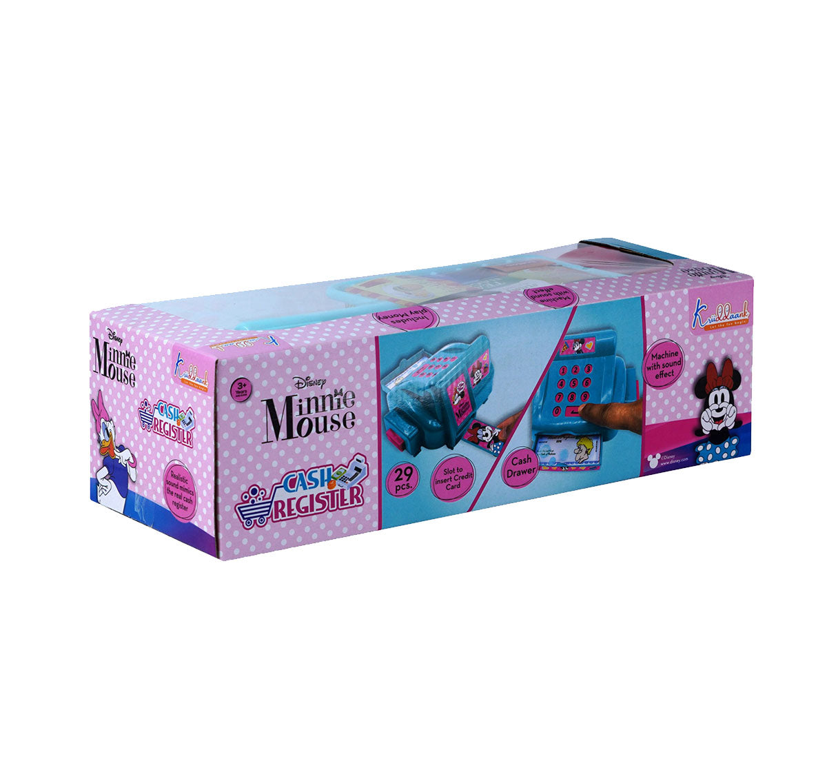 Kriiddaank CashRegister-MinnieThemeCR-100700ByDisneyDisney Cash Register PlaysetToy Supermarket Register with Minnie AccessoriesInteractive Cash Register for KidsShopping Play SetCash Register for Toddlers