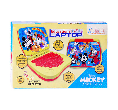 Kriiddaank  Educational Laptop LTW MickeyDisney Junior Mickey Mouse learning toyinteractive toy for learningMickey Mouse smart laptop for toddlersDisney toy laptop without screenToy laptop for kids without screen