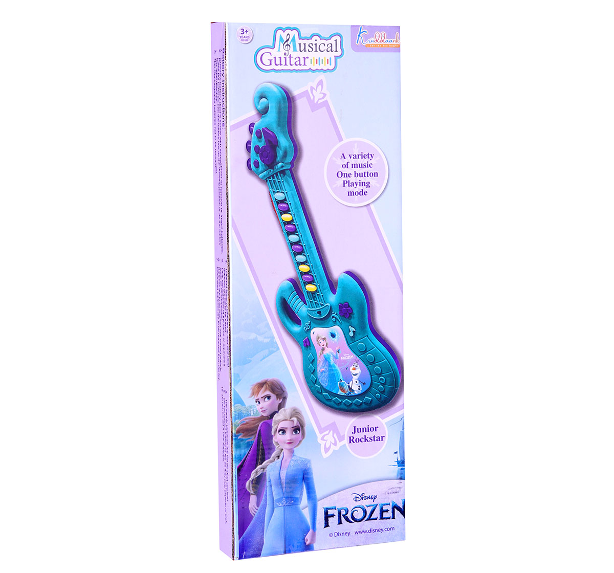 Kriiddaank MusicalGuitar-FrozenThemeMG-100640ByDisneyFrozen Theme Guitar for GirlsElsa & Anna Music Guitar for ToddlersDisney Frozen Rock Star GuitarMusical Frozen Toy with Lights & SoundKids Frozen Music Play Guitar