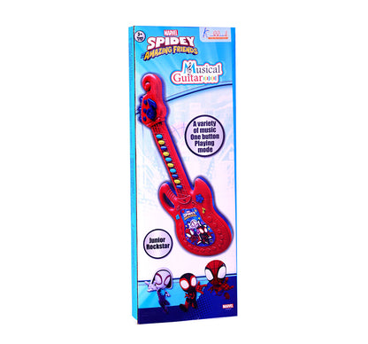 Kriiddaank  Musical Guitar SpidermanToddler-Friendly Musical GuitarSpiderman Mouse Sing-Along GuitarElectronic Musical Guitar for ToddlersDisney Junior Music Toy for KidsMusical Intrument