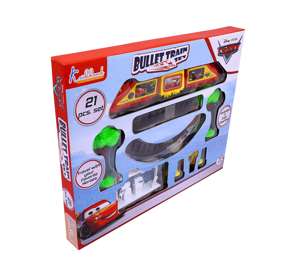Kriiddaank TrainSet-CarsTB-100580ByDisneyElectric Train Set with Disney Cars CharactersDisney Pixar Cars Toy Train SetBest Cars Movie Train Set for ToddlersDisney Cars Collectible Train PlaysetExciting Train Set with Lightning McQueen & Friends