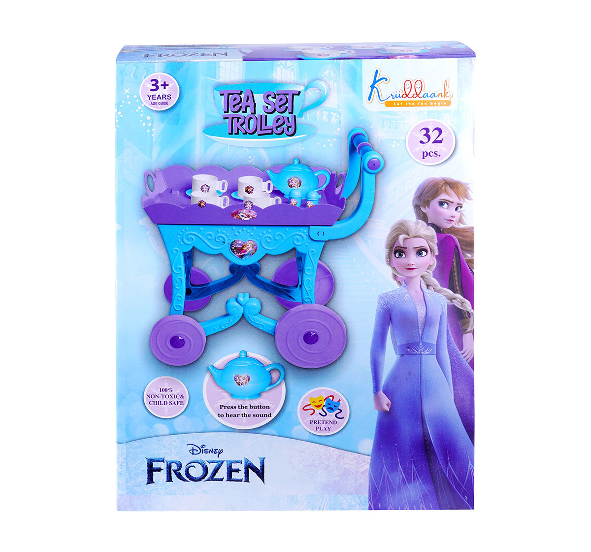 Kriiddaank TeaTrolleySet-FrozenThemeTTS-100530ByDisneyElsa & Anna Tea Trolley SetMagical Tea Party Set for GirlsFrozen Elsa & Anna Tea Cart SetMagical Tea Party Set for GirlsDisney Frozen Themed Tea Set