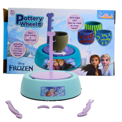 Kriiddaank PotteryWheelSet-FrozenThemePW-100450ByDisneyElsa & Anna Pottery SetDisney Frozen Clay Modeling SetFrozen Clay Sculpting KitDisney Frozen Wheel for ClayFrozen-Themed Art & Craft Kit