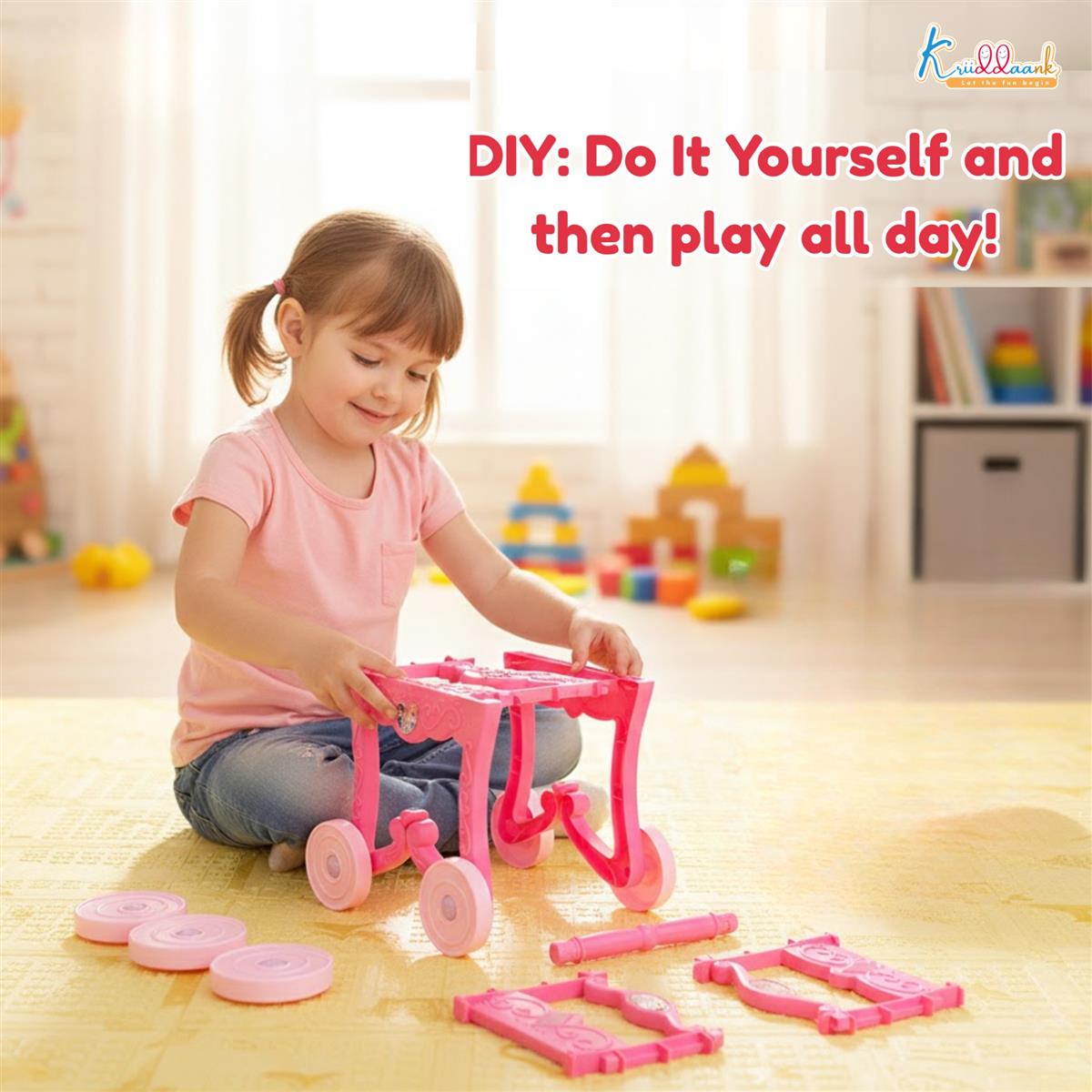Disney Princess Musical Tea Trolley Set for Kids - 32 Pcs Pink Pretend Play Tea Party Cart with Interactive Sound Effects - Ideal Birthday Gift for Toddlers and Girls Aged 3+ Years