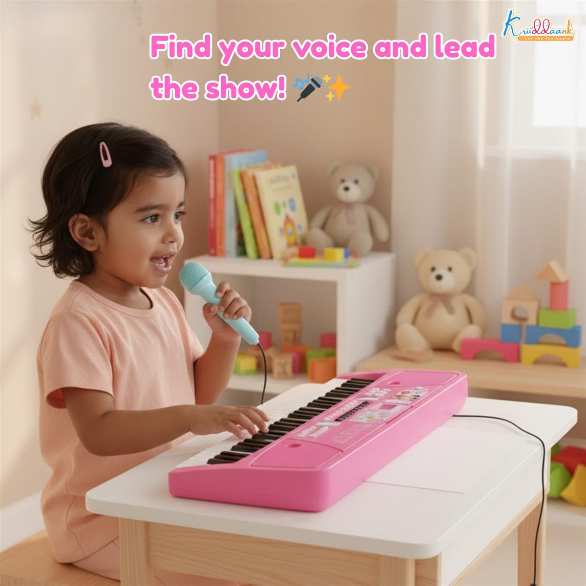 Disney Minnie Mouse 61-Key Keyboard Piano for Kids - Musical Toy with Microphone, Digital Screen, 17 Instrument Sounds, Recording Mode & USB Power - Pink Educational Gift for Toddlers Age 3+