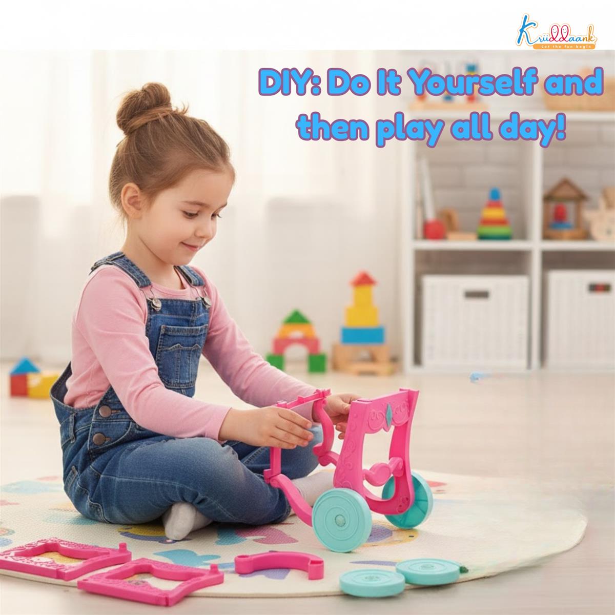 Minnie Tea Trolley Set for Kids - 32 Pcs Pretend Play Tea Party Toy with Electronic Kettle, Lights & Music - Battery Operated Educational Kitchen Set, Pink, Gift for Girls Age 3+